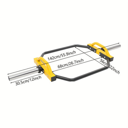 149.69KG Capacity Yellow Hex Dumbbell Bar with Spring Clip Collars, Ergonomic Non-Slip Handles - Ideal for Gym, Home & Workout Use, Personal Fitness Accessory|Secure Grip Dumbbell|Tungsten Steel Bar, Gym Accessories
