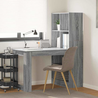 Bureau – Werkplek Tafel – Computertafel – Schrijftafel – Studiebureau – Vrijstaand – Krasbestendig Hout – Grey Sonoma