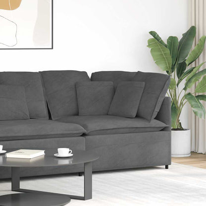 Modulaire Hoekbank – Modulaire Bank – Banken – Hoekbank – Zithoek – Donkergrijs – Corduroy Polyester – Stevig Metaal Frame