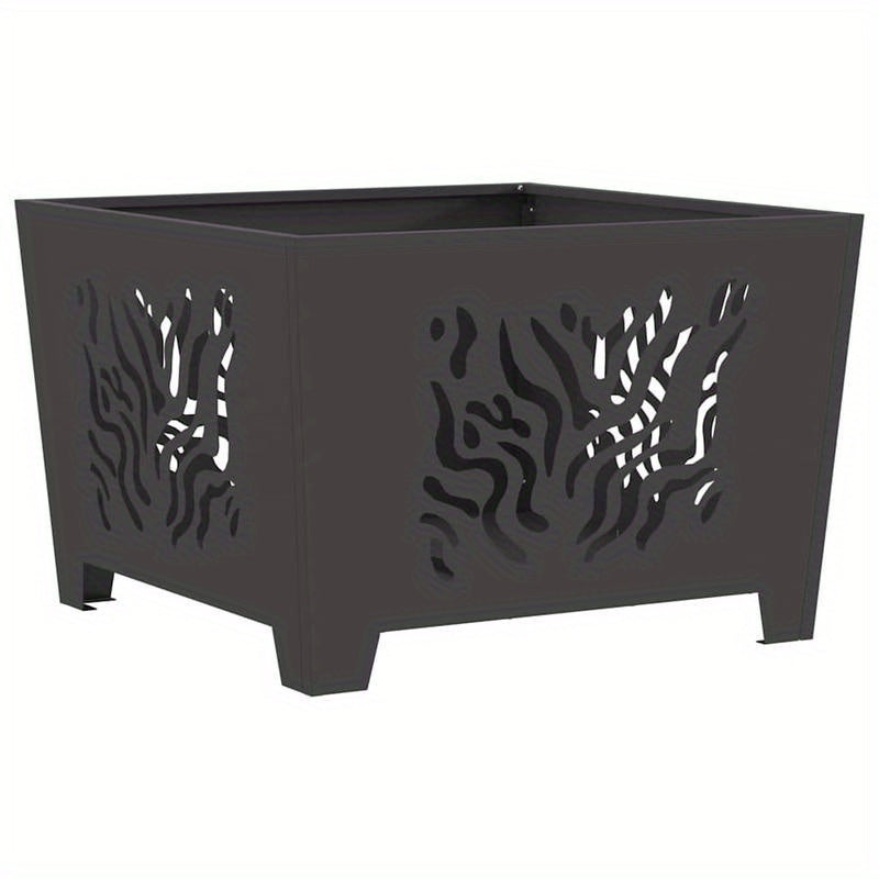 Vuurschaal – Vuurkorf – Tuinhaard – Terrasverwarmer – Buitenhaard – Zwart Staal – 60x60x40 cm – Inclusief Aansteker en Vonkontsteker