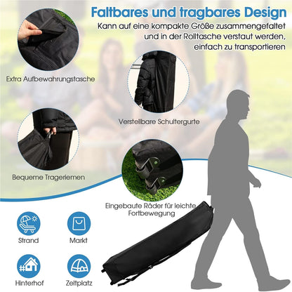 Partytent – Tuinpaviljoen – Vouwtent – Easy-up Tent – Feesttent – 3x3 Meter – Waterdicht Oxford Stof – UV Bescherming 50+