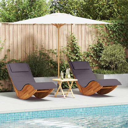 Teak Lounge Stoel – Loungestoel – Balkonstoel – Tuinstoel – Buitenzitmeubel – Donkergrijs Kussen – Weerbestendig Teakhout – Ergonomisch Ontwerp