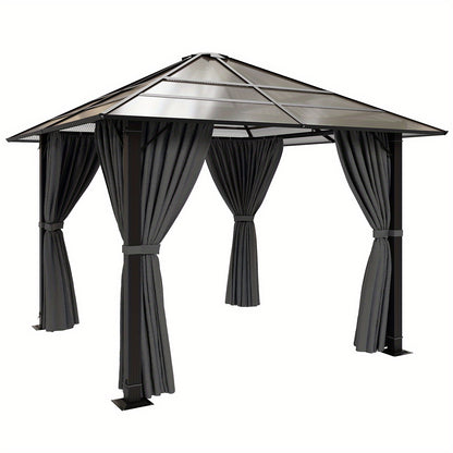 Gazebo – Tuinkamer – Tuinhuis – Partytent – Overkapping – 3x3 meter – Stevig Aluminium Frame – Warmtebestendige Metaal Kolommen