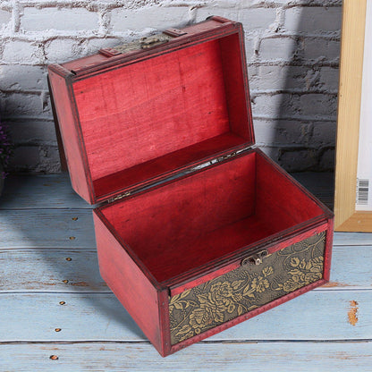 Houten Sieradendoos – Sieraden Organizer – Sieradenhouder – Sieradenkistje – Houten Bewaarbox – Vintage Mozaïekpatroon – Compacte Afmeting 18x13x12 cm