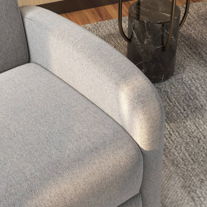 Relaxfauteuil – Relaxstoel – Zetel – Lounger – Fauteuil Grijs – Verstelbare Rugleuning Tot 160° – Inklapbare Voetensteun