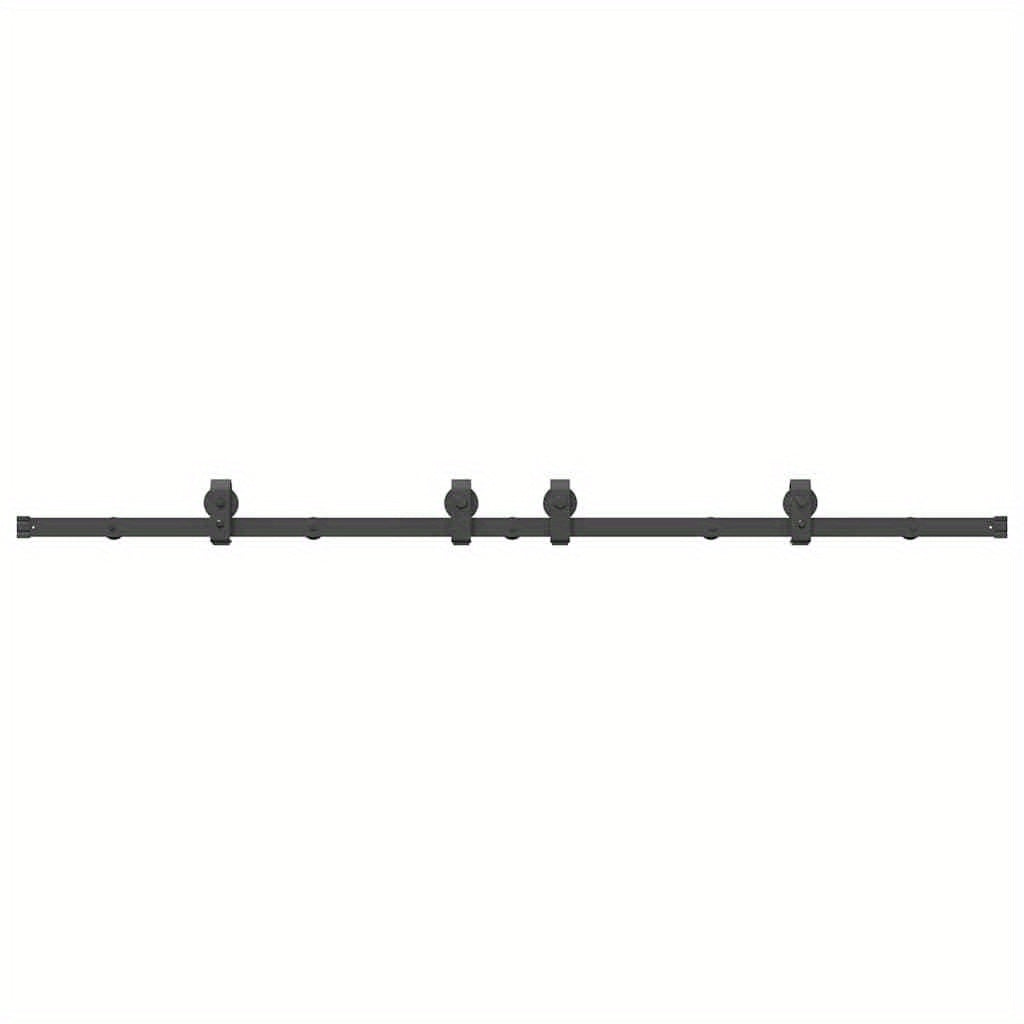 Schuifdeursysteem – Schuifdeurbeslag – Rail Systeem – Barn Deurbeslag – Schuifdeur Kit – Zwart Gepoedercoat Staal – 200 cm Rail – Draagvermogen 100 kg
