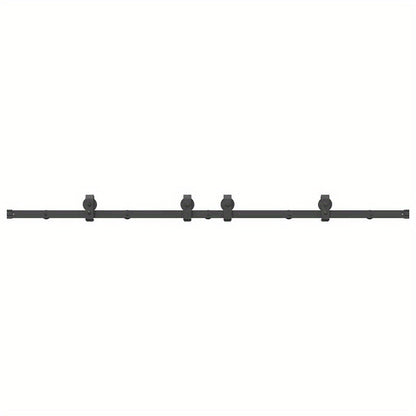 Schuifdeursysteem – Schuifdeurbeslag – Rail Systeem – Barn Deurbeslag – Schuifdeur Kit – Zwart Gepoedercoat Staal – 200 cm Rail – Draagvermogen 100 kg