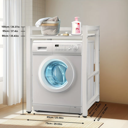 Wasdroger Standaard – Wasdroger Steun – Stapelstandaard – Wasmachine Verhoger – Droger Sokkel – Verstelbare Hoogte – Metalen Constructie 350 kg Draagkracht