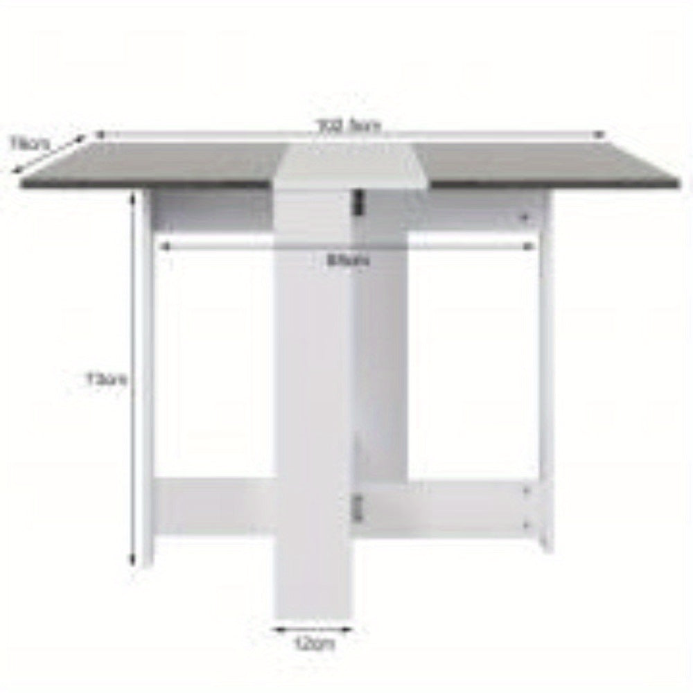 Eettafel – Tafel – Eettafel Uitbreidbaar – Keukentafel – Tafel Rechthoekig – Modern Wit & Natuurlijk Klei Bruin – Compact Formaat 103x76x73,4 cm – Onderhoudsvriendelijk & Stevige Poten