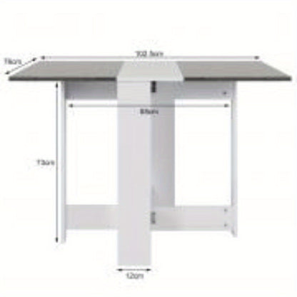 Eettafel – Tafel – Eettafel Uitbreidbaar – Keukentafel – Tafel Rechthoekig – Modern Wit & Natuurlijk Klei Bruin – Compact Formaat 103x76x73,4 cm – Onderhoudsvriendelijk & Stevige Poten