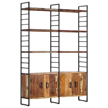 Boekenkast – Boekplank – Opbergkast – Bibliotheekmeubel – Vitrinekast – Massief Gerecycled Acaciahout – Industrieel Gepoedercoat IJzeren Frame