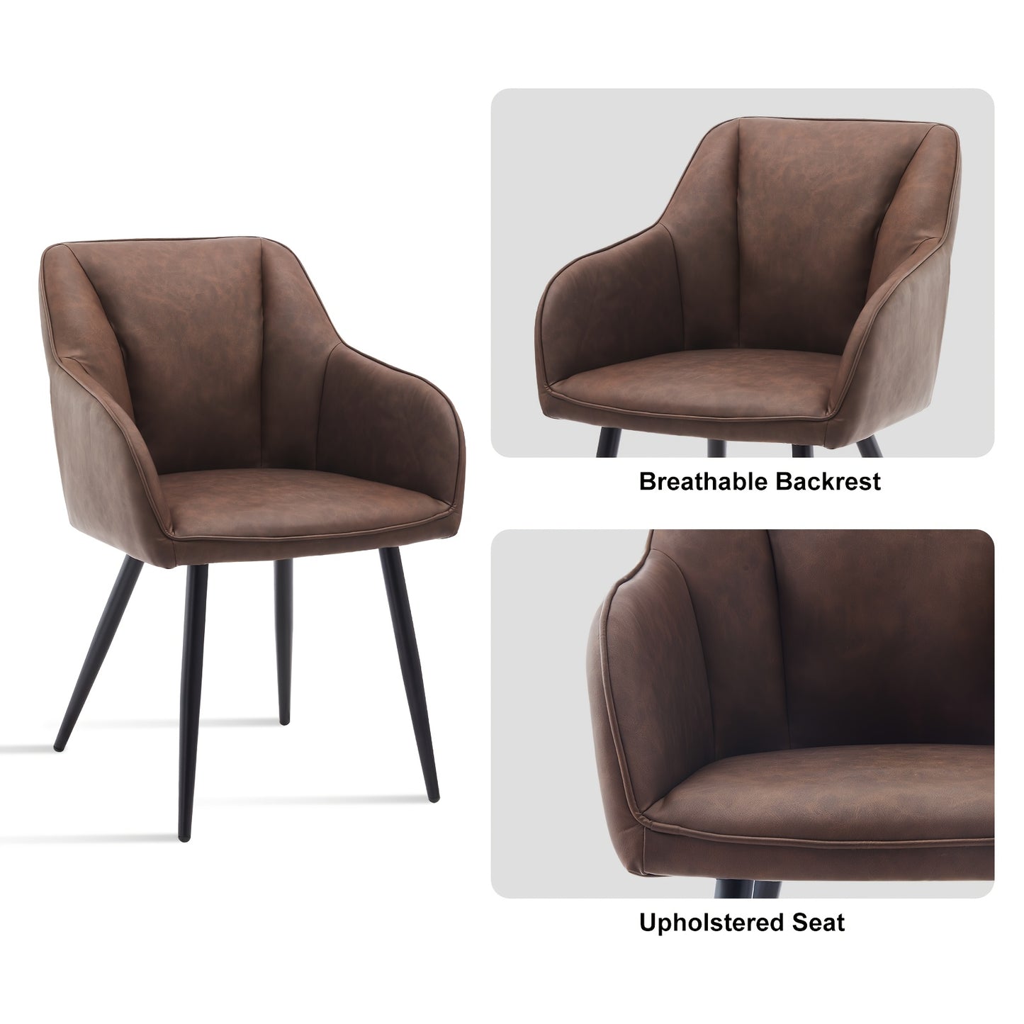 Eetkamerstoelen – Stoelen – Bureaustoelen – Kuipstoelen – Armstoelen – Kunstleer – Memory Foam Zitting – Ergonomisch Met Armleuningen