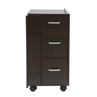 Manicure Tafel – Nageltafel – Nagelstudio Meubel – Schoonheidstafel – Bureau – Inklapbaar & Mobiel – Stille Lades & Stevig MDF Donkerbruin