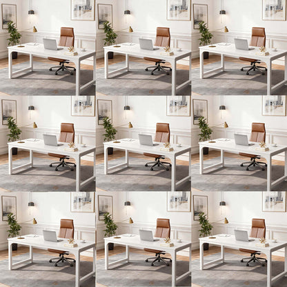 6-Foot Conference Table, Measuring 179.98 cm Wide by 79.98 cm Deep, Suitable for Meeting Rooms And Boardrooms, Featuring a Splicing Board with a Metal Frame, in White, Ideal for Christmas Holiday Decoration.