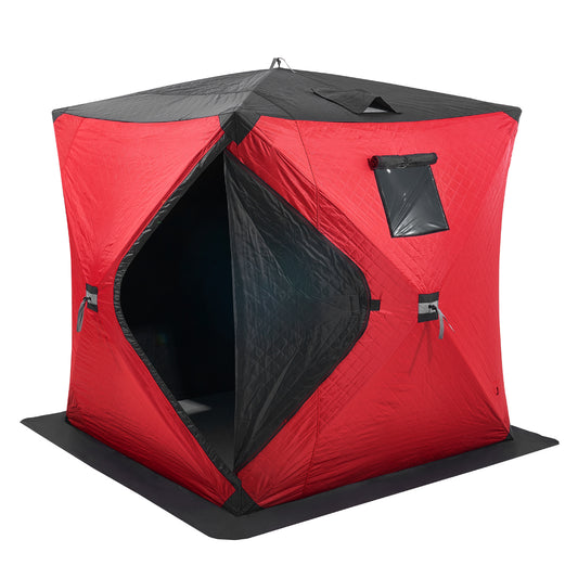 IJsvis Tent – Ijsvissententje – Vistent – Pop-up Tent – Schuiltent – Ruimte voor 3-4 Personen – Lichtgewicht Waterafstotend Polyester – Snelle Opzet