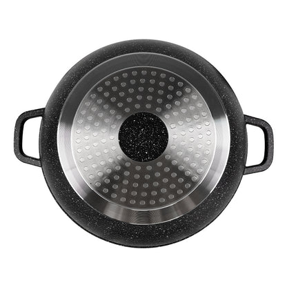 Pannenset – Kookset – Kookpannen – Pannen – Kookgerei – 10-delig Aluminium – PFOA-vrije Anti-aanbaklaag – Geschikt Voor Alle Warmtebronnen – Smaakknop Glazen Deksel