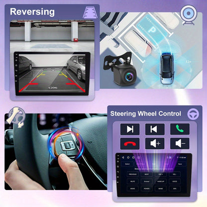 Android Autoradio – Multimedia Systeem – Carplay Radio – Touchscreen Navigatie – Auto Stereo – SEAT LEON 2005-2012 Links – 9 Inch Scherm – 4GB RAM & AHD Achteruitrijcamera