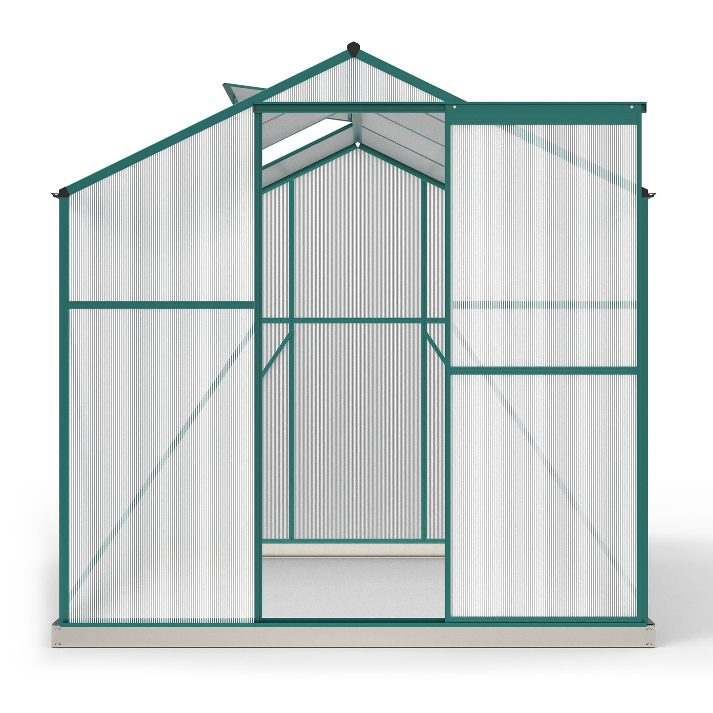 Kas – Tuinkas – Kweekkas – Foliekas – Plantenkas – Robuust Aluminium Frame – Schuifdeur Met Dakluik