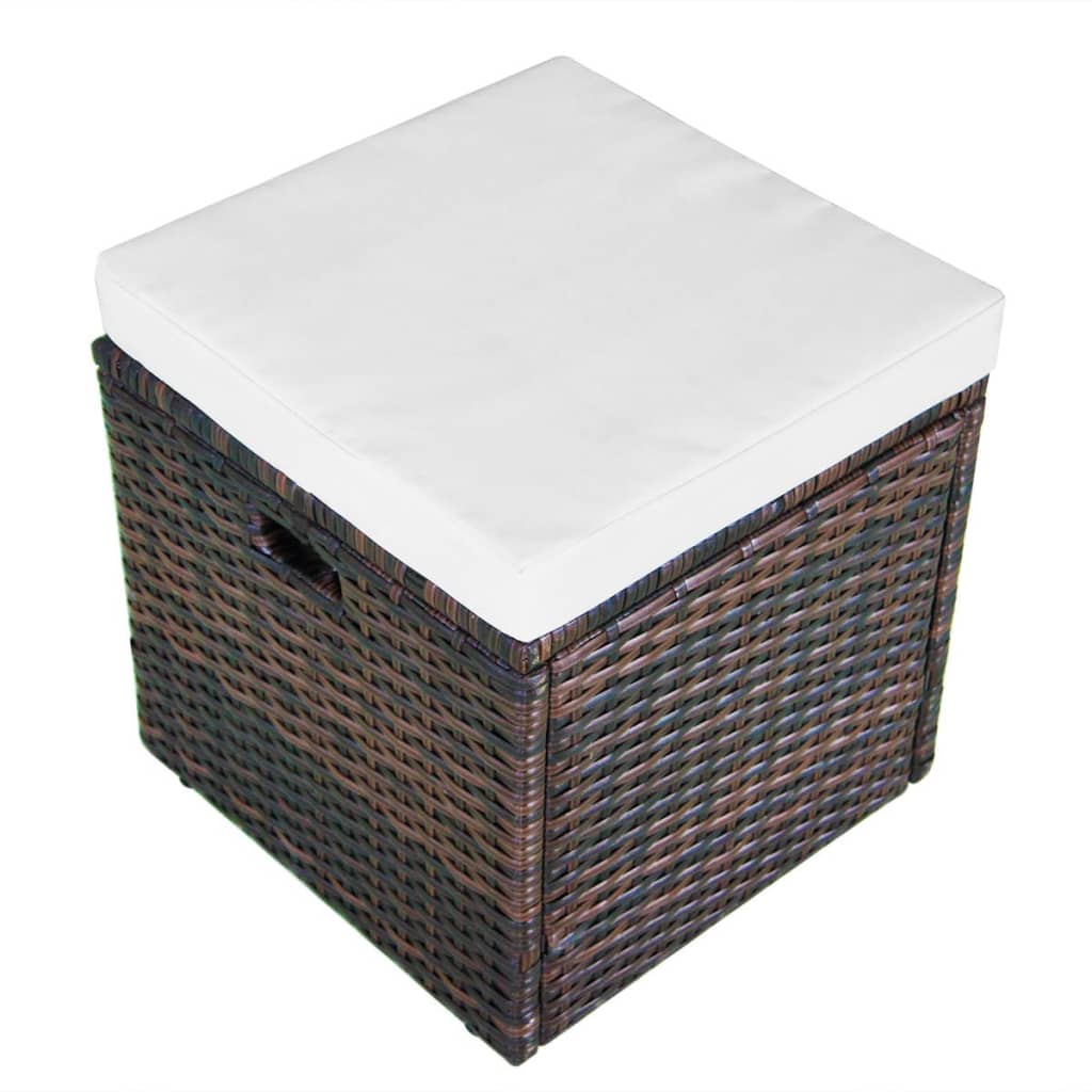 Loungebank – Loungeset – Hoekbank – Terrasbank – Tuinbank – 4-delig – Weerbestendig PE-Rattan – Comfortabele Afneembare Kussens – Zwart