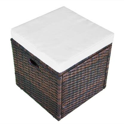 Loungebank – Loungeset – Hoekbank – Terrasbank – Tuinbank – 4-delig – Weerbestendig PE-Rattan – Comfortabele Afneembare Kussens – Zwart