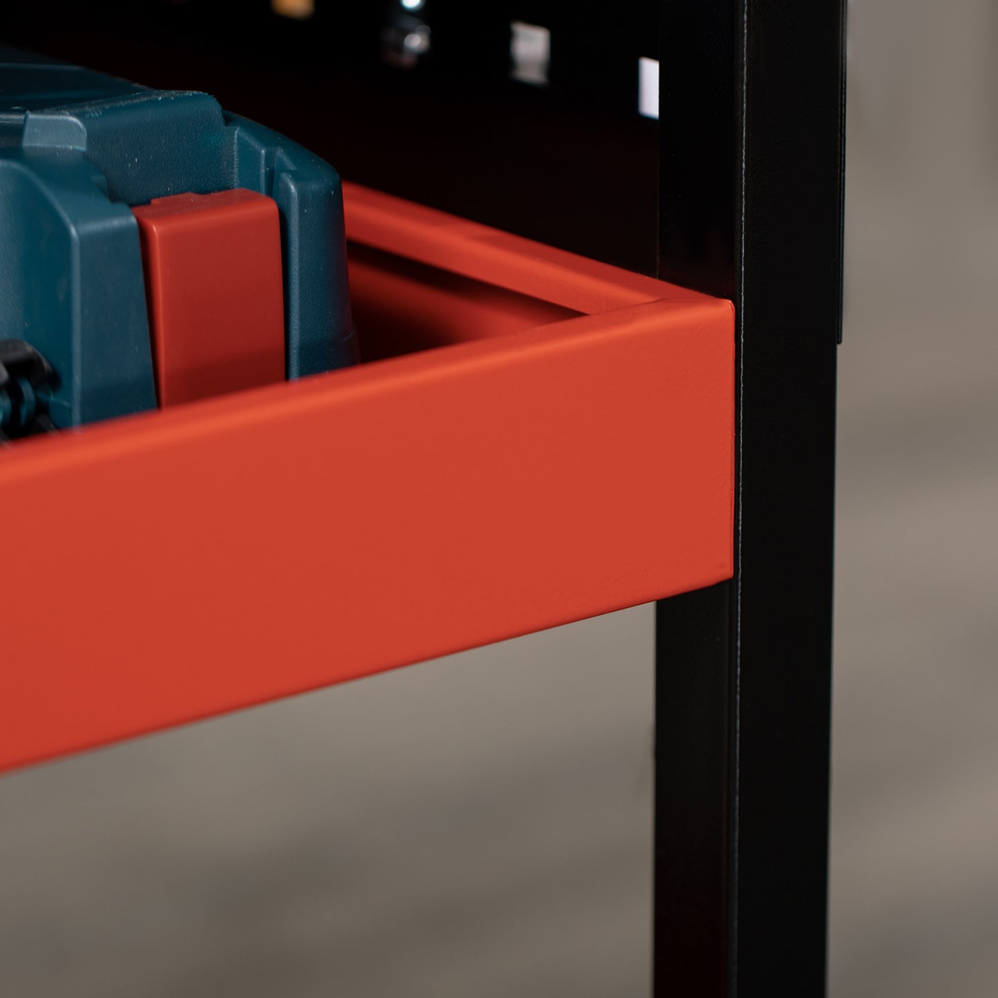 DURHAND Workshop Trolley Servant Trolley 3-Level Tool Cart with Shelves, Hanging Boards, Load Up to 100 Kg, Workshop Trolley for Garage, Warehouse, DIY Tools, Red
