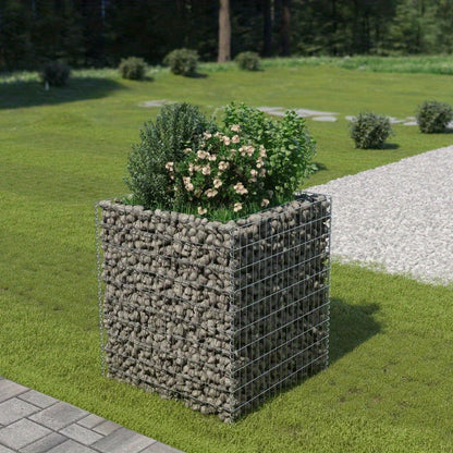 Plantenbak – Bloembak – Tuinbak – Moestuinbak – Verhoogde Bak – Gegalvaniseerd Staal – Weerbestendig – 90x90x100 cm – Argento