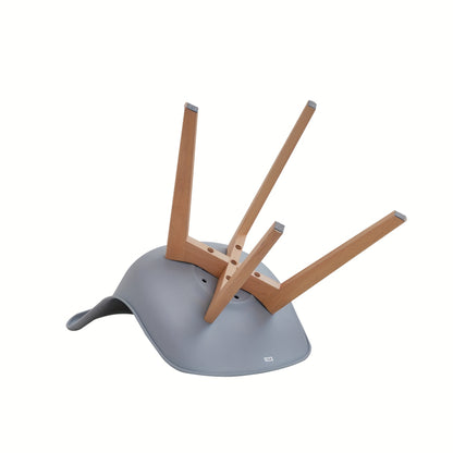 Eetkamerstoel – Stoel – Keukenstoel – Armstoel – Bureaustoel – Scandinavisch Design – Linnen Bekleding – Massief Beukenhout Grijs – Set van 6