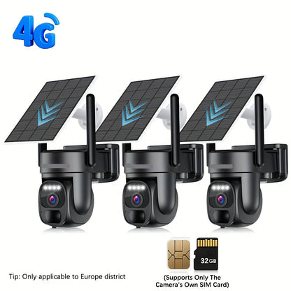 Draadloze Beveiligingscamera – Zonne-energie Camera – Buiten Camera – 1080p Camera – IP66 Weerbestendig – 360° PTZ – 4G Connectiviteit