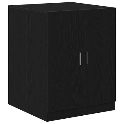 Wasmachinekast – Wasmachinecabinet – Wasmachine Organizer – Wasmachine Meubel – Waskast – Zwart Eikenhout – Grote Opbergruimte – Robuuste Houten Constructie – Past Voor Voorlader – 70,5x71,5x91,5 cm – Eenvoudige Montage