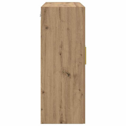 Wandkast – Muurkast – Opbergkast – Wandrek – Opbergmeubel – Bruin Eikenhout – Ruimtebesparend Design – Massief Eikenhout