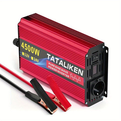 Omvormer – Spanningsomvormer – Inverter – Stroomomvormer – 12V Naar 220V – Zuivere Sinusgolf – 4500W Vermogen – Veiligheidsbeveiliging
