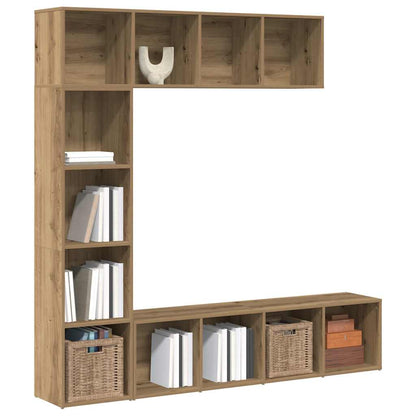 Boekenkast – Boekenrek – Vakkenkast – Opbergkast – Wandkast – Artisan Eikenlook – 12 Vakken – Vochtbestendig Hout
