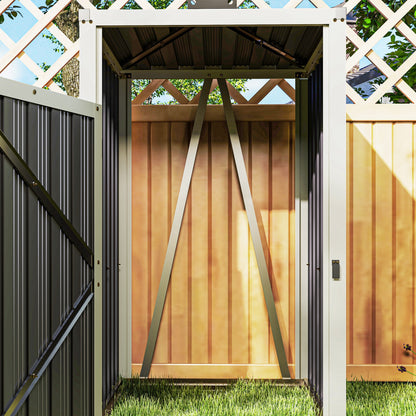 Afvalbak Opbergbox – Afvalcontainer Behuizing – Afvalcontainer Kast – Buitenafvalbak Opbergbox – Afvalbak Schuur – Voor 1x 240L Container – Gegalvaniseerd Staal – Weerbestendig Ontwerp