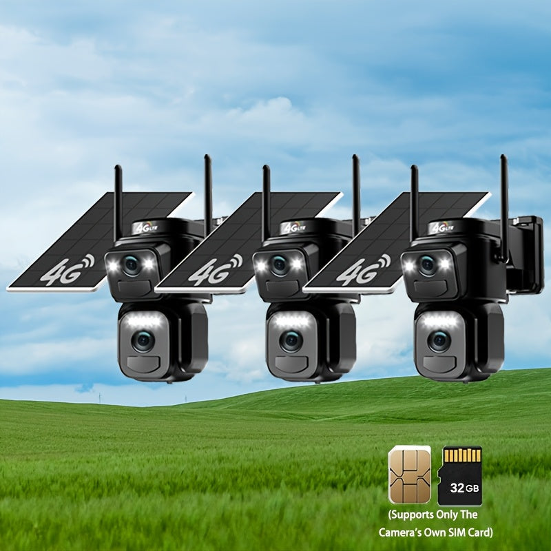 Zonne-Energie Camera – Draadloze Beveiligingscamera – Buiten Camera – Zonnepaneel Camera – 355° Bewegingsdetectie – 1440p Nachtzicht