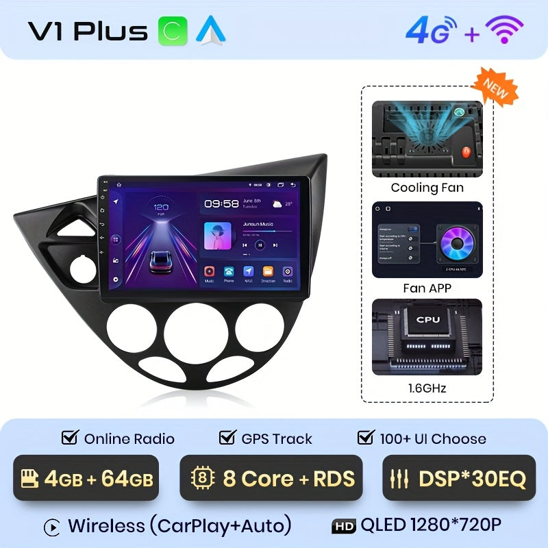 Autonavigeatie – GPS Navigatie – Multimedia Speler – Android Auto – 2DIN Autoradio – 9 Inch Scherm – 4G Verbinding