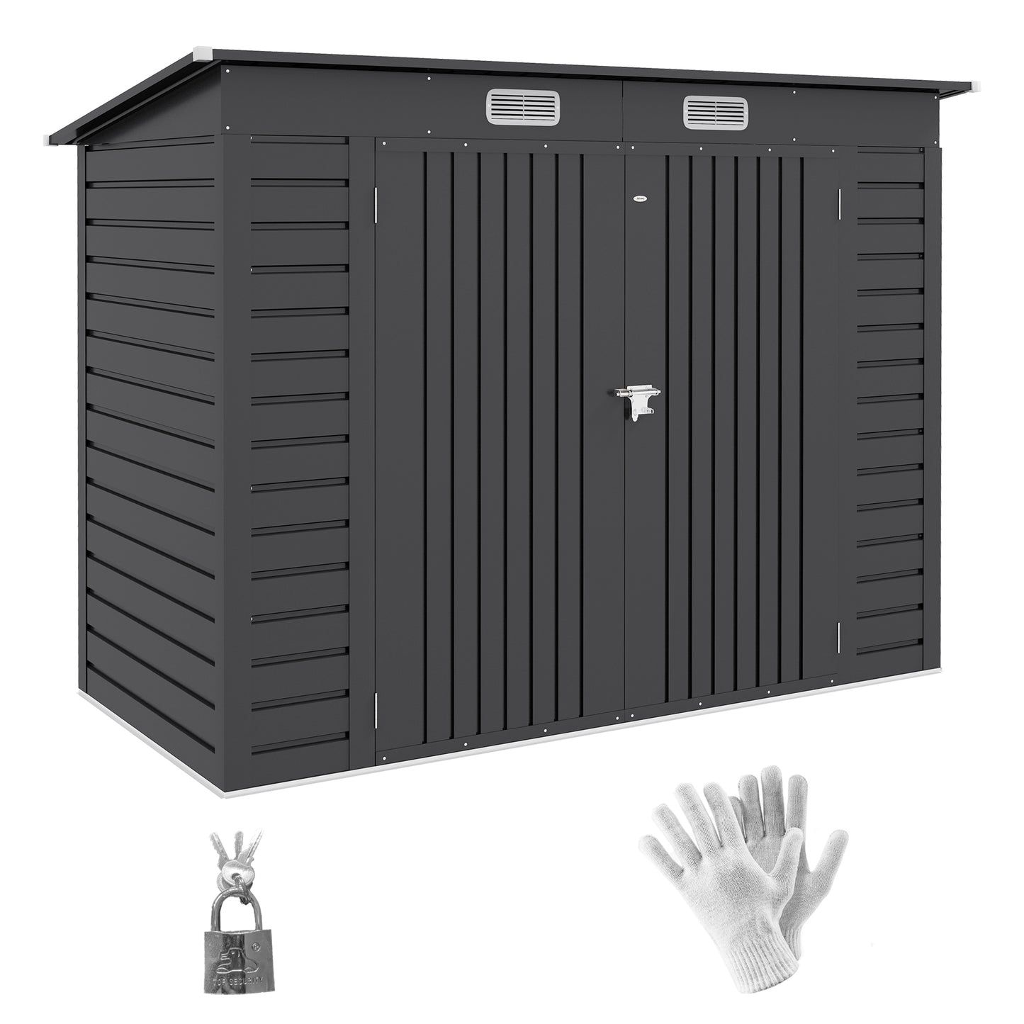 Tuinhuisje – Tuinschuur – Gereedschapsschuur – Tuinkast – Metallische Tuinkast – 3m² Opbergruimte – Weerbestendig Aluminium