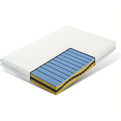 Matras – Traagschuimmatras – Koudschuimmatras – Orthopedisch Matras – 7-Zones Matras – Ergonomisch S-Vormig – 140x200 cm – 20 cm Hoog – Medium Stevig – Dubbelzijdig Omkeerbaar