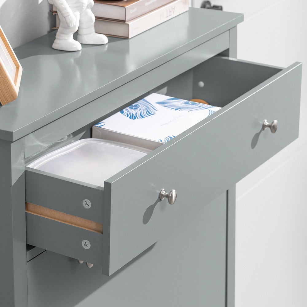 Kledingkast – Garderobekast – Kleding meubel – Opbergkast – Houten kast – 2 Deuren en 2 Laden – Compact 80x52x180 cm – Houtlook