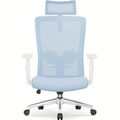 Office Chair, Ergonomic Office Chair With Adjustable Headrest, Lumbar Support, Height-adjustable Swivel Chair, Back-friendly Chair With Up To 135° Tilt Angle, Office Chair For 180 Kg, Black.