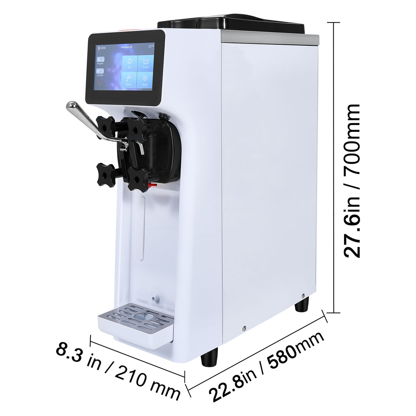 Professionele Softijsmachine – Softijs Machine – IJsapparaat – Softijsbereider – IJs Maker – 10 Liter Per Uur – Roestvrij Staal