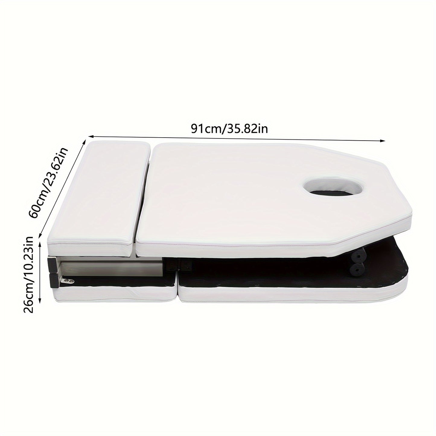 Massagetafel – Behandeltafel – Behandelbank – Massagebed – Beautyligbed – Inklapbaar – Verstelbare 3 Secties – Metaal Frame – Hoogwaardig Schuim