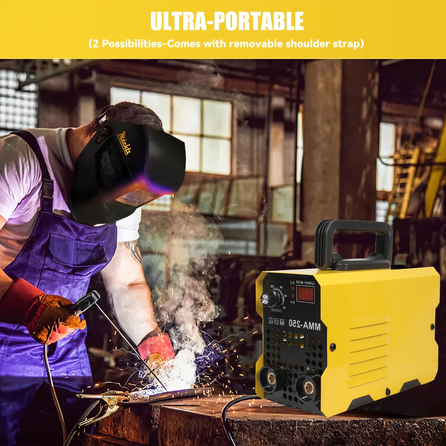 Lasapparaat – Mini Welder – ARC Lasmachine – Elektrode Lasser – MMA Inverter – Compact & Lichtgewicht – IGBT Technologie – Instelbaar 20-250A
