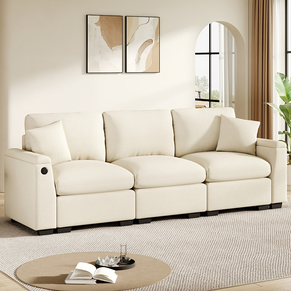 Chenille Bank – Inklapbare Sofa – Slaapbank – Zithoek – Opbergbank – Grijs – Met Opbergruimte & Inklapbare Tafel – Veelzijdig Inklapbaar & Comfortabel