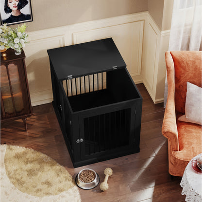 Hondenbench – Hondenkooi – Hondenhok – Dierenkooi – Benchmeubel – Groot – Met Kussen – Stevig Metalen Frame – Dubbele Deuren