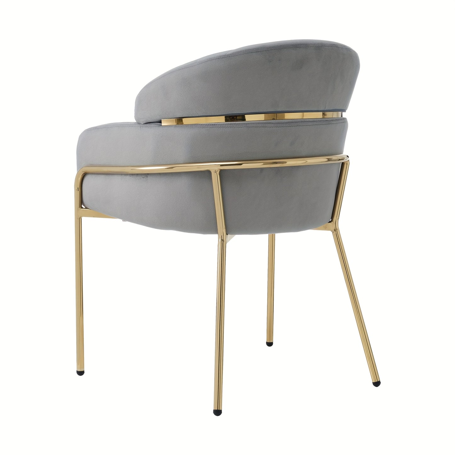Eetkamerstoel – Stoel – Kuipstoel – Woonkamerstoel – Lounge Stoel – Velvet Bekleding – Metalen Poten – Licht Luxe – Comfortabel Design