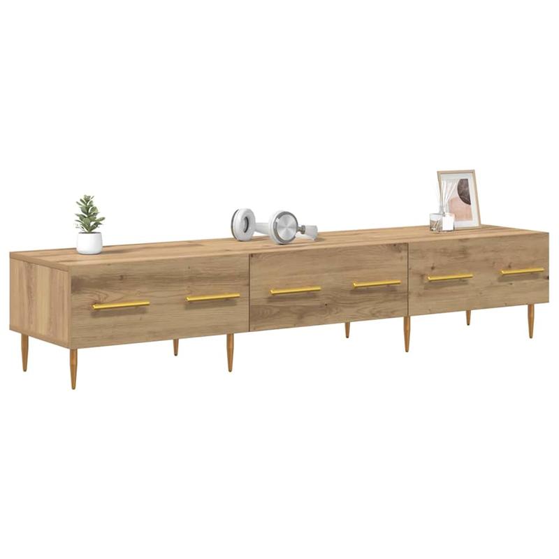 TV-kast – TV-meubel – Mediakast – Tv-console – Opbergkast – Rustiek Eikenhout – Compact Formaat 150x36x30 cm