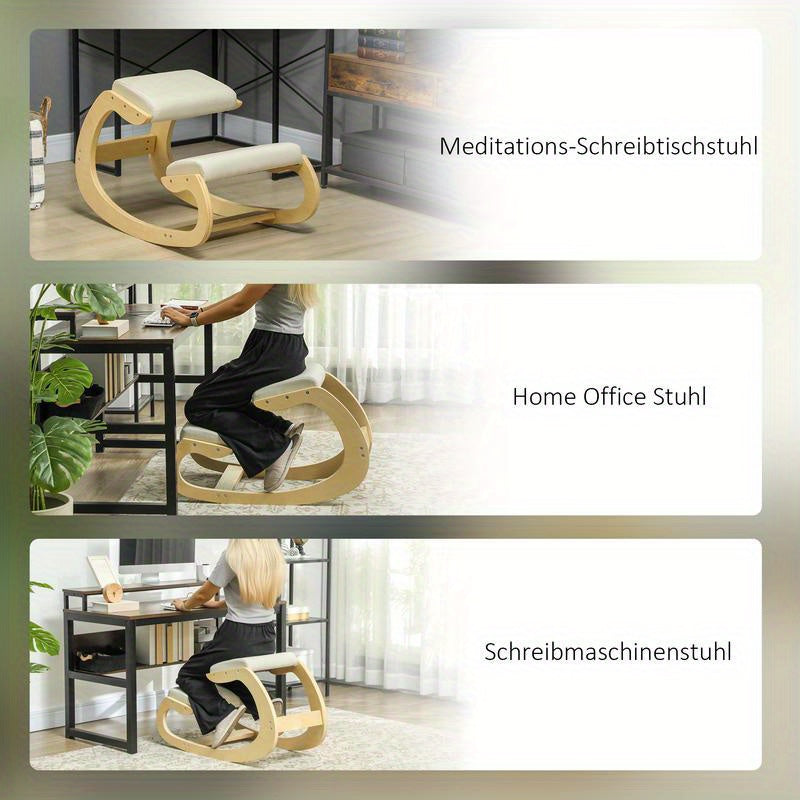 Kniekruk – Schommelkruk – Ergonomische Kruk – Zitkruk – Stoelkruk – Zacht Schuimzitting – Stevig Frame