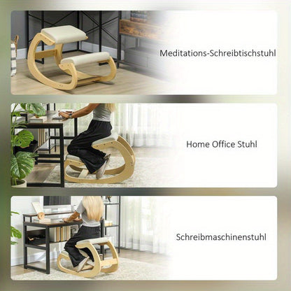 Kniekruk – Schommelkruk – Ergonomische Kruk – Zitkruk – Stoelkruk – Zacht Schuimzitting – Stevig Frame