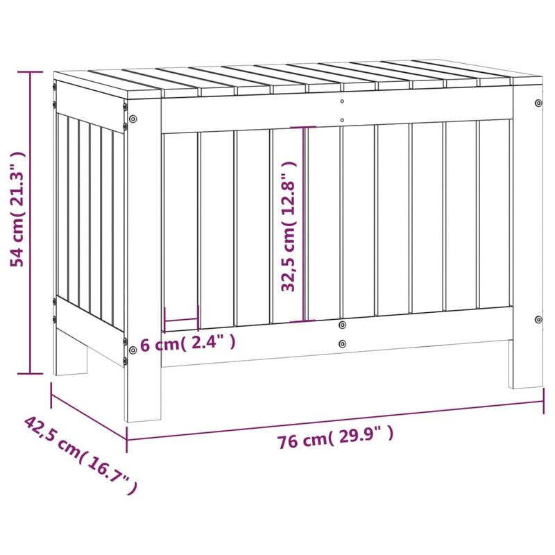 Tuinkist – Opbergbox – Kussenbox – Tuinopbergbox – Tuinberging – Massief Dennenhout – 76x42,5x54 cm – Robuust & Natuurlijk