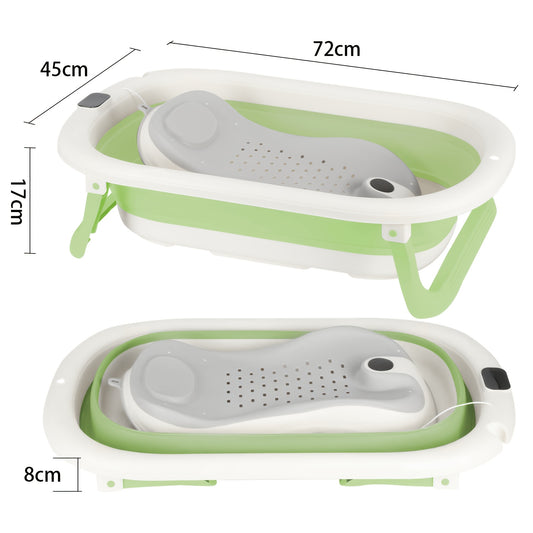 Collapsible Pet Bathtub and Washing Station - Portable Dog Bath Tub with Drain Plug, Space-Saving Bathing Basin & Multi-Purpose Laundry/Storage Basket, Lightweight Non-Slip Design, Compact Foldable Bath Tub for Small Dogs, Ea